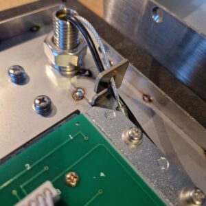 Trekontlaster RVS  voor stalen kabel telefoonhoorn